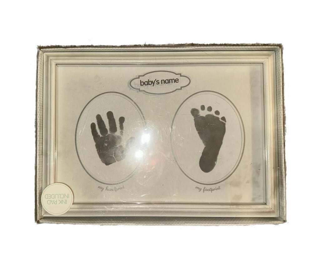 C.R. Gibson Stepping Stones Baby's First Prints Kit with Tabletop/Wall Frame